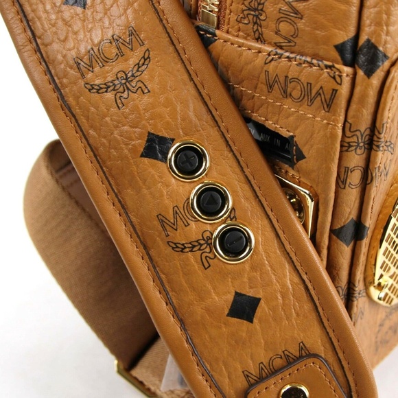 MCM x WIZPAK Cognac Brown Backpack Limited Edition with Dust bag & Shopping Bag - Picture 7 of 11